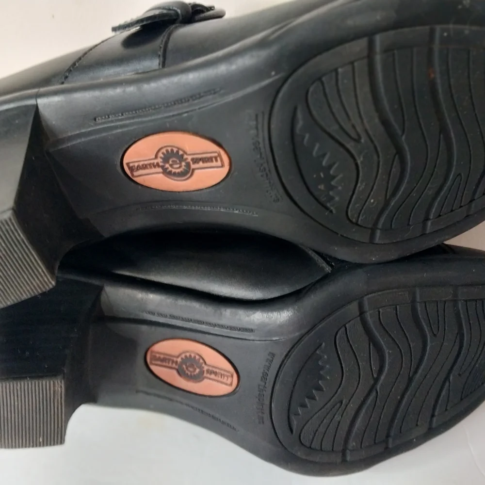 Earth Spirit Classic Black Leather Size 7 Women"s Shoes. - Picture 11 of 12